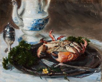 Nature morte med krabbe