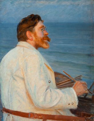 Michael Ancher. P.S. Krøyer malende på Sønderstrand. 1907 | Anchers Hus