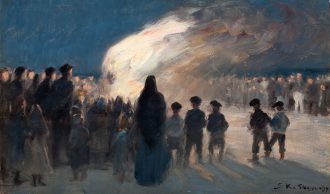 P.S. Krøyer. Skt Hansblus på Skagen (1894) | Anchers Hus